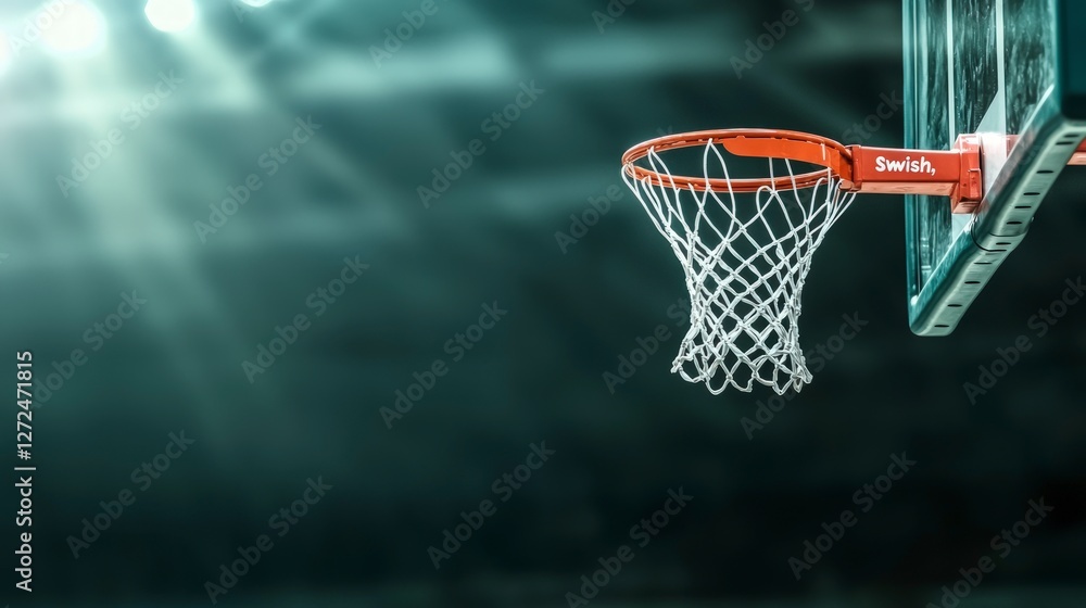 Dramatic Basketball Hoop Net Swish Game Sports Victory Competition Action Success Dramatic Basketball Hoop Net Swish Game Sports Victory Competition Action Success