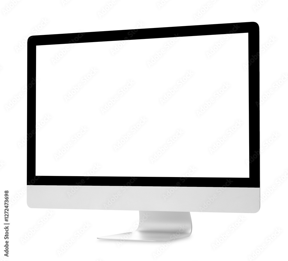 Computer monitor isolated on white. Modern technology Computer monitor isolated on white. Modern technology