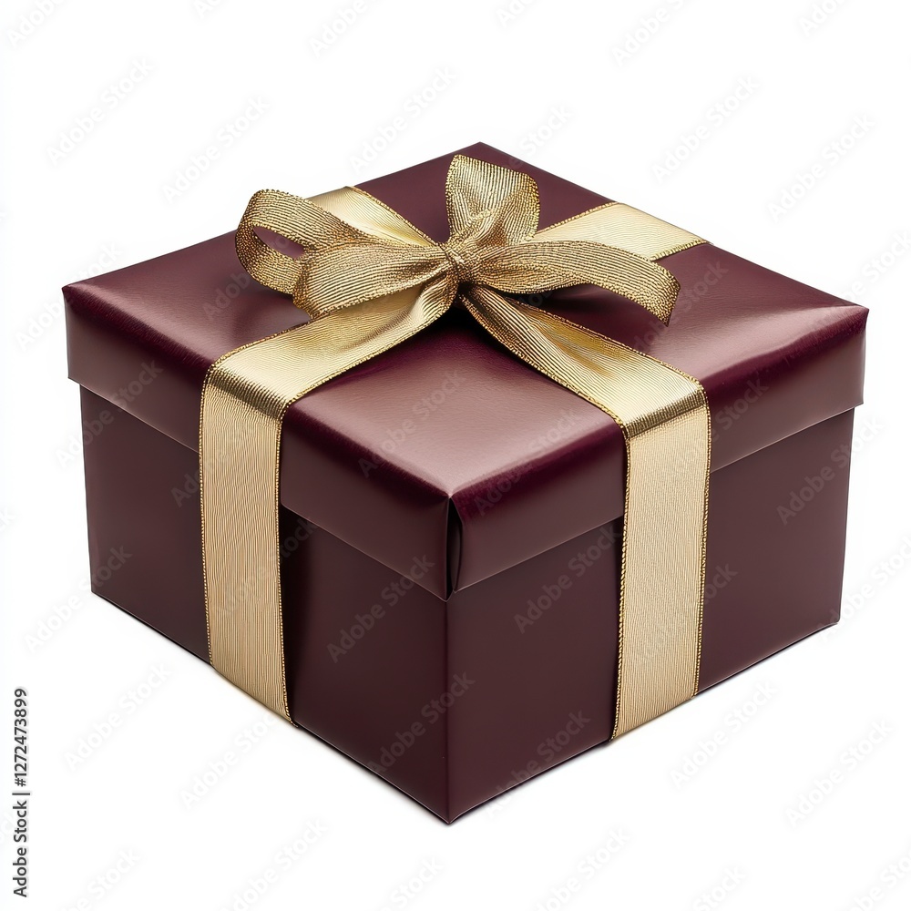 Obraz premium Elegant Gift Box with Gold Ribbon Perfect for Celebrations