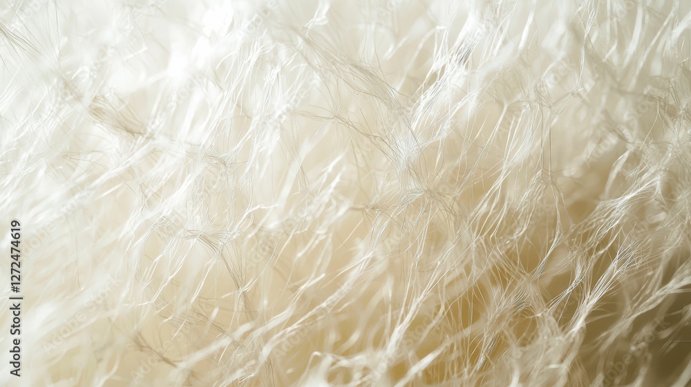 Obraz premium Close-Up Macro Shot of Fireproof Ceramic Fibers in Natural Texture