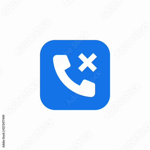 phone call reject icon sign vector