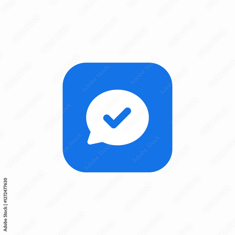 speech bubble check mark icon sign vector speech bubble check mark icon sign vector