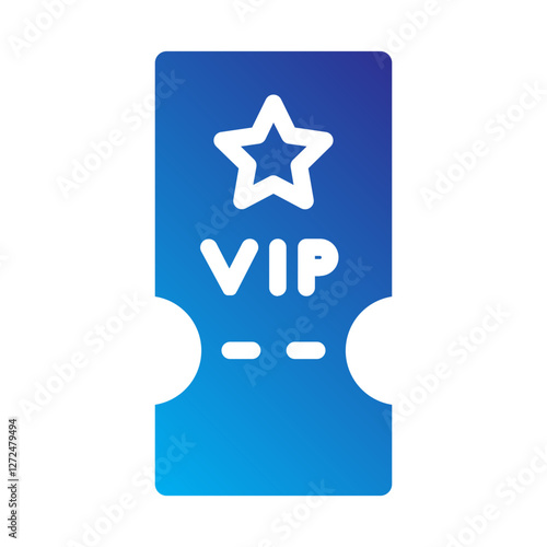 VIP ticket Fame Solid gradient icon