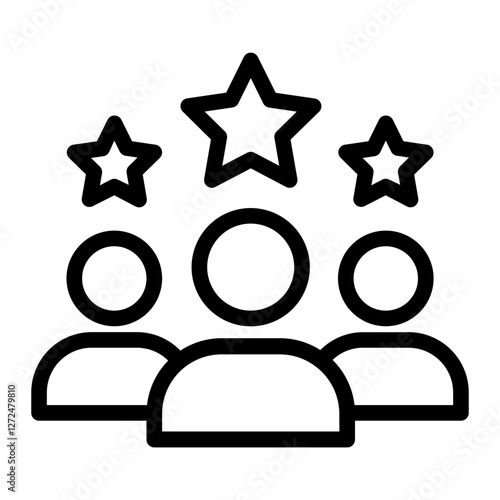 Fans Fame Line icon