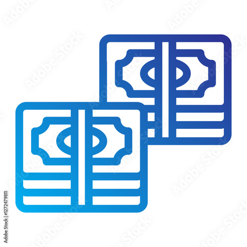 Cash money Fame Line gradient icon