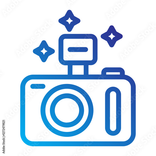 Blitz camera Fame Line gradient icon