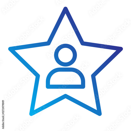 Celebrity Fame Line gradient icon