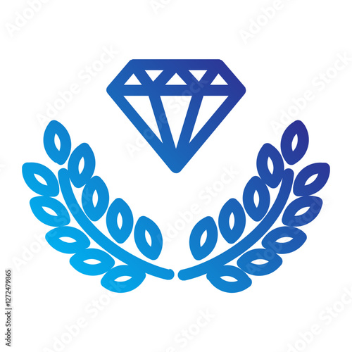 Diamond Fame Line gradient icon