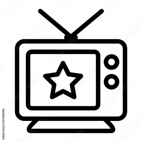 Television stars Fame Line icon
