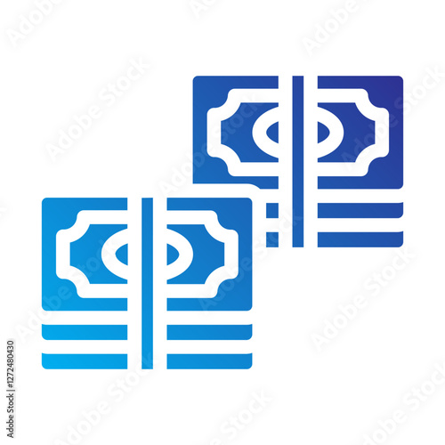 Cash money Fame Solid gradient icon