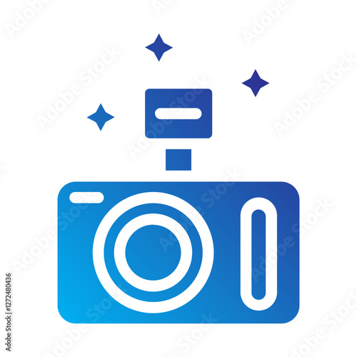 Blitz camera Fame Solid gradient icon