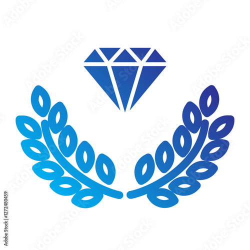 Diamond Fame Solid gradient icon