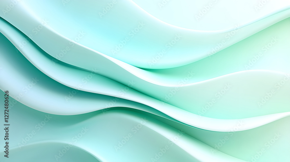 Fototapeta premium Abstract green gradient texture wallpaper, gradient abstract PPT background