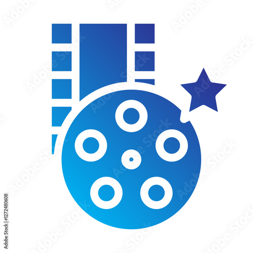 movie stars Fame Solid gradient icon