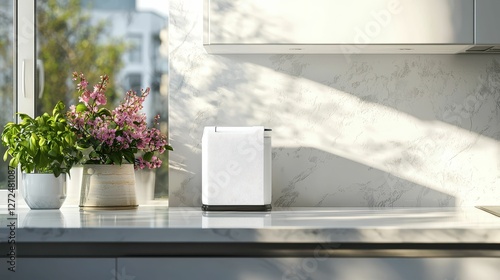 Wallpaper Mural Modern Interior Scene with Sleek Design and Kitchen Elements Torontodigital.ca