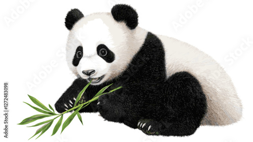 Panda eating bamboo
