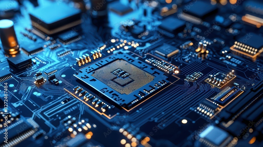 Detailed Blueprint of Advanced Engineering Microchip Design