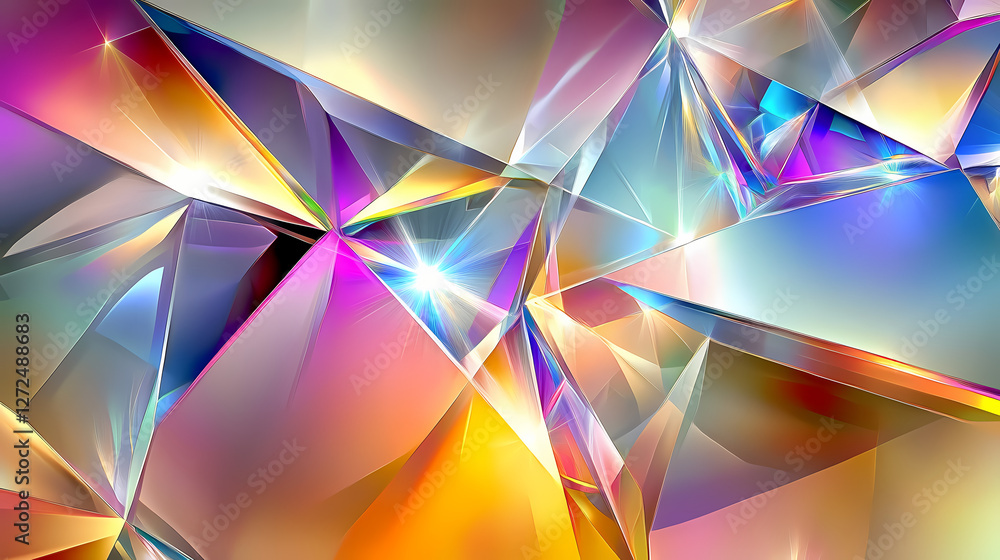 abstract iridescent crystals abstract iridescent crystals