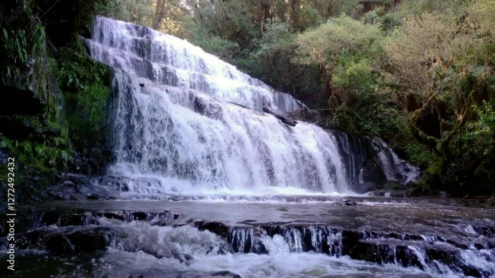 Majestic Purakaunui Falls in New Zealand - Stunning Waterfall
Majestic Purakaunui Falls in New Zealand - Stunning Waterfall