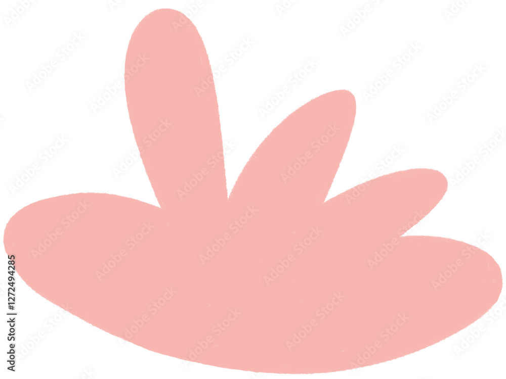 Soft pink abstract organic shape for trendy modern design and digital artwork Soft pink abstract organic shape for trendy modern design and digital artwork