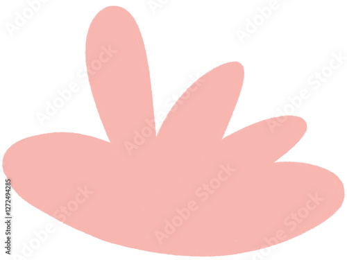 Soft pink abstract organic shape for trendy modern design and digital artwork