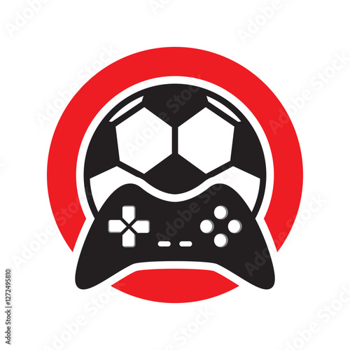 Football gaming vector logo design