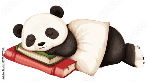 Sleeping Panda Illustration