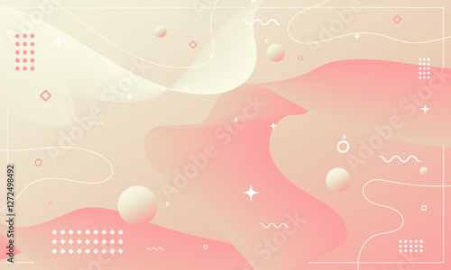 Abstract background of pastel pink color palette. Flowing element trend design. Magazine, leaflet, billboard, sale, banner, flyer, background. Eps 10