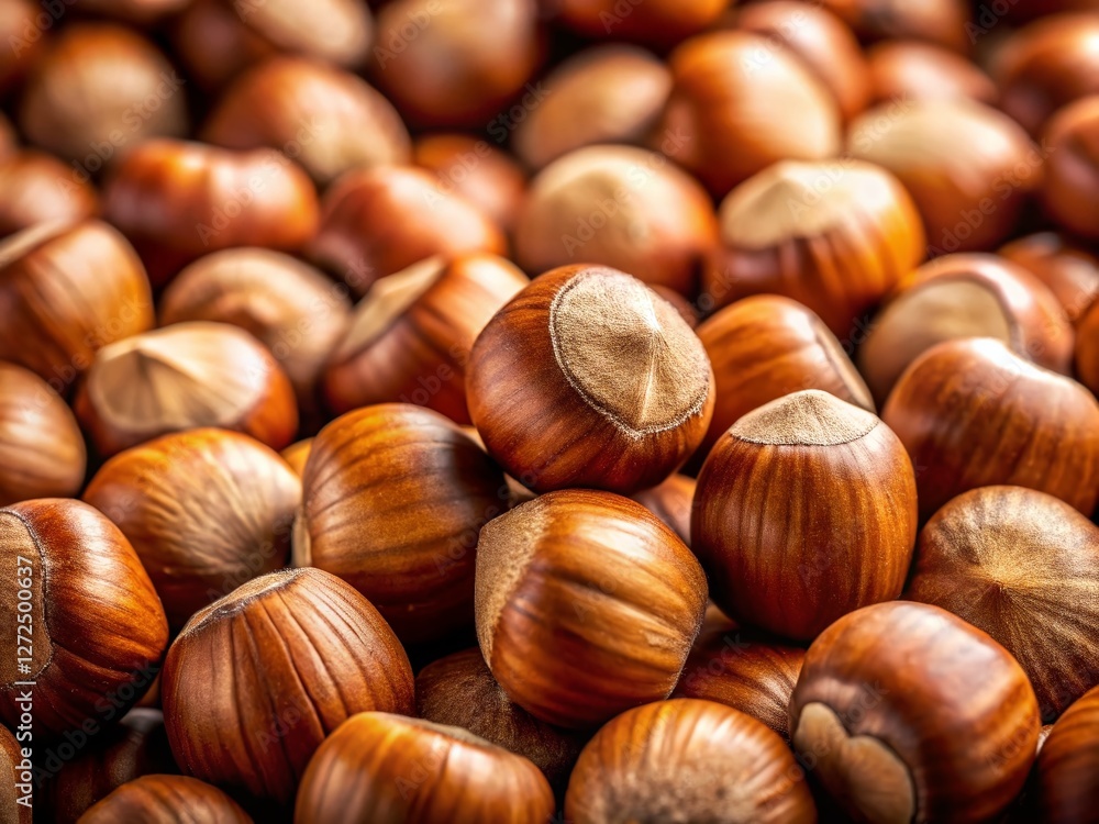 Minimalist Hazelnut Background: Close-Up Texture of Organic Hazelnuts Minimalist Hazelnut Background: Close-Up Texture of Organic Hazelnuts