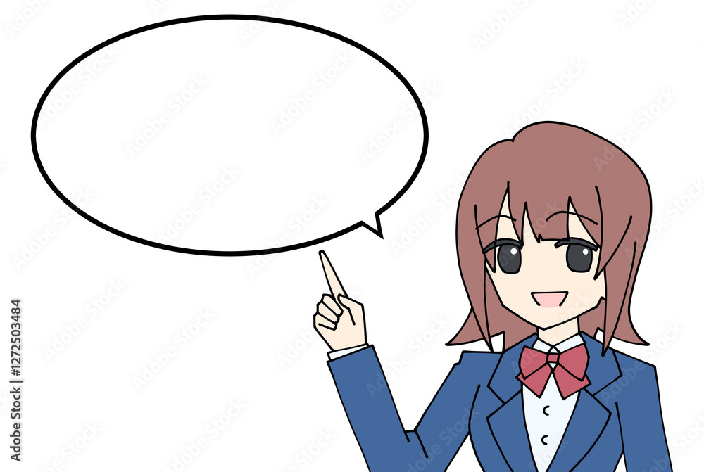 解説する学生 解説する学生