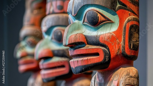 profound significance of totems in art of storytelling and preservation of ancient traditions is magnificently exemplified by majestic embodiment of historical narratives. photo