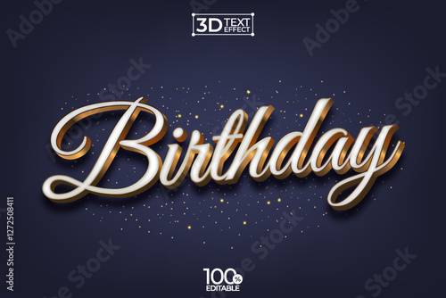 Birthday 3D text effect