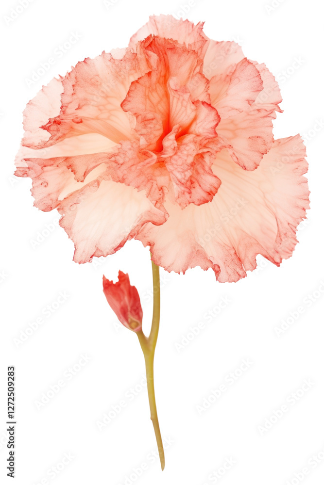 Fototapeta premium PNG Real Pressed a Carnation flower carnation plant red.