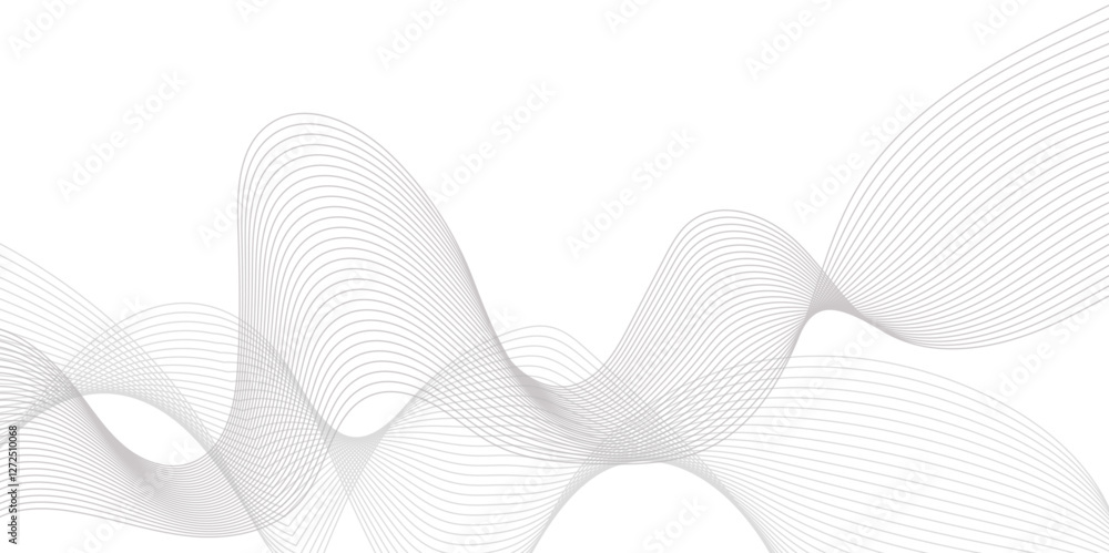 Fototapeta premium Abstract wavy curve lines background. Modern template abstract design flowing particles wave digital frequency track equalizer. abstract wave line for banner, wallpaper background with wave design.
