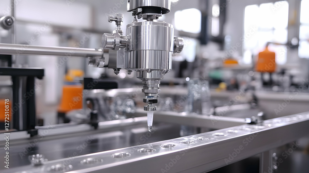 Precision dispensing machine in factory Precision dispensing machine in factory