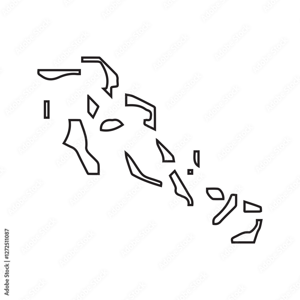 map of the Bahamas line icon map of the Bahamas line icon