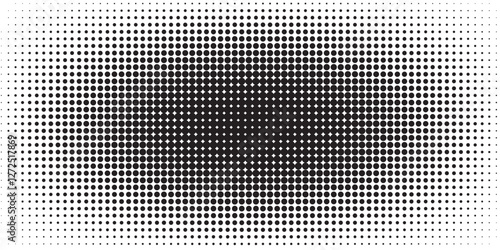 Dotted gradient halftone background. Horizontal seamless dots pattern in pop art style. Abstract modern stylish texture. modern
