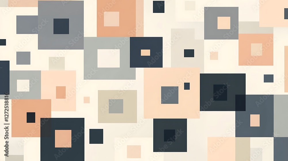 Abstract Geometric Composition Of Overlapping Squares Abstract Geometric Composition Of Overlapping Squares