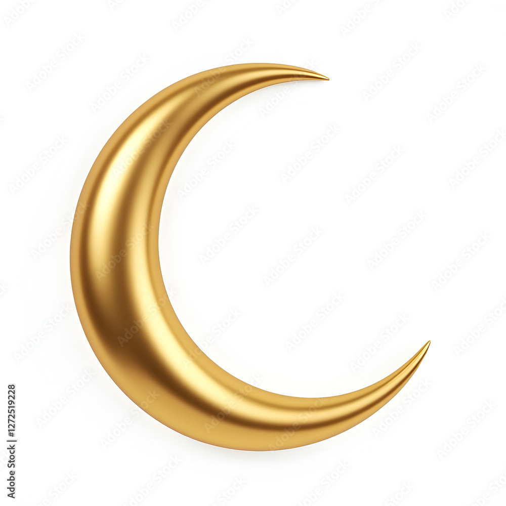 Luxury Crescent moon white background Luxury Crescent moon white background