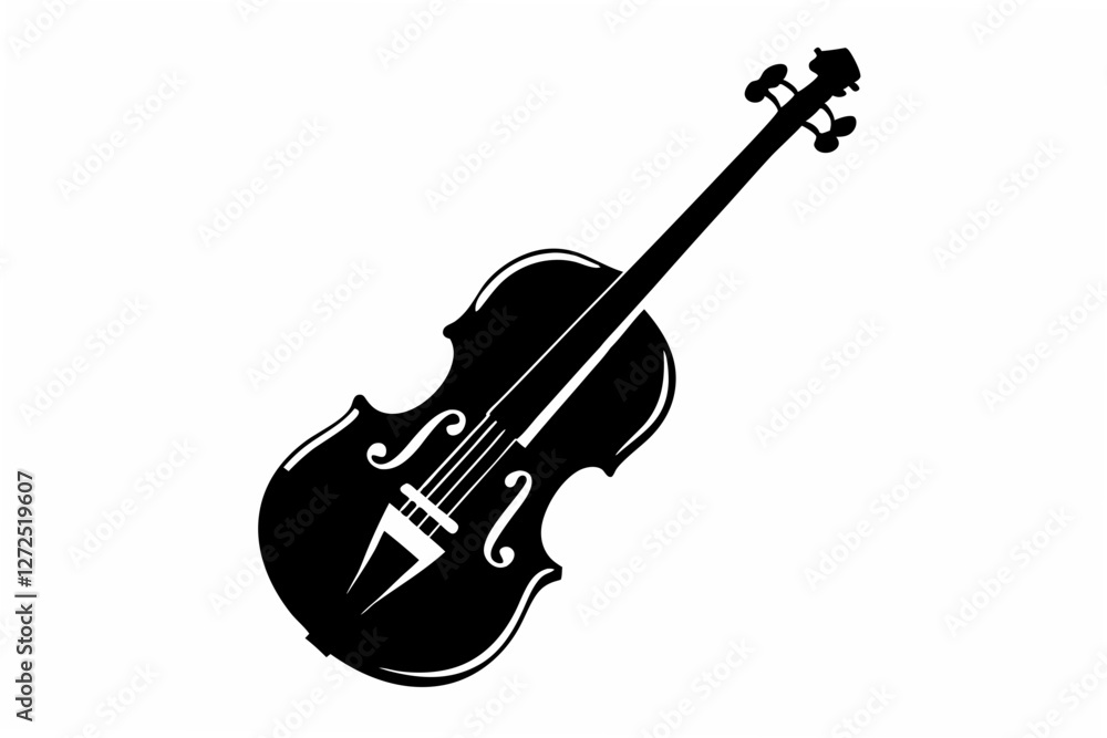 Obraz premium violin silhouette vector