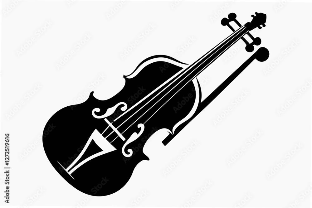 Fototapeta premium violin silhouette vector