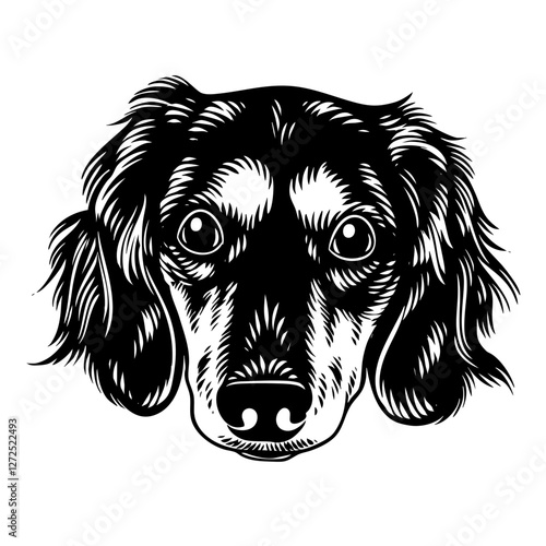 black and white dog
