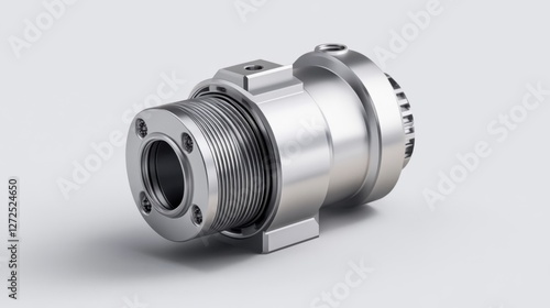 Sleek Metal Component for Machinery with Detailed Design and Precision Engineering Features photo