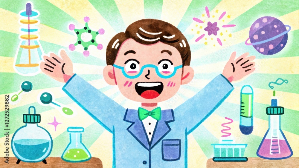 Exciting Science Experiment Celebration Classroom Illustration Educational Child's Perspective Discovery and Learning Exciting Science Experiment Celebration Classroom Illustration Educational Child's Perspective Discovery and Learning