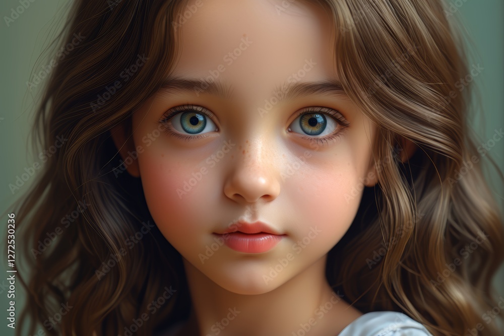 arafed image of a young girl with blue eyes and long hair arafed image of a young girl with blue eyes and long hair