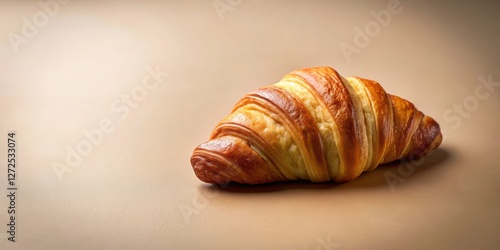 Wallpaper Mural A Golden-Brown Buttery Croissant on a Neutral Background, Ready to be Enjoyed Torontodigital.ca