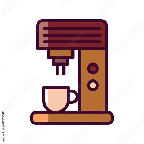 Coffee culture espresso machine icon