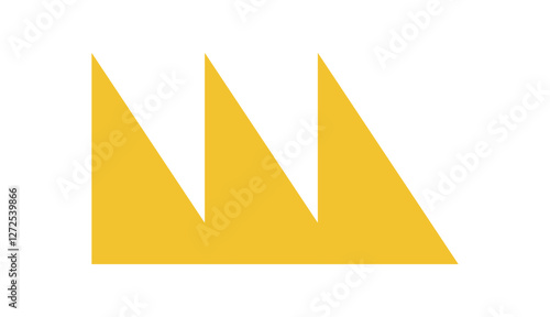 Bold abstract triangle icon. Geometric shape and form create a striking visual element. This minimalist design showcases modern brutalism, flat aesthetic, and Y2K style. Ideal for contemporary