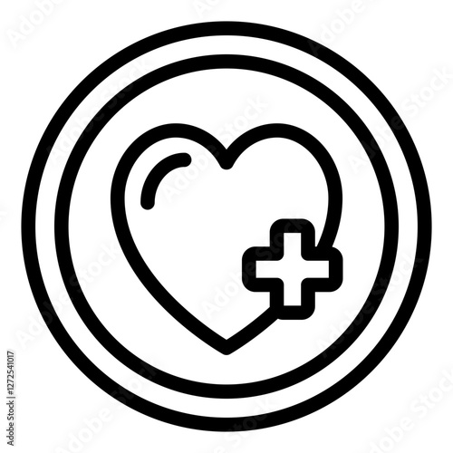 Heart outline icon representing health, life points, and player status in gaming