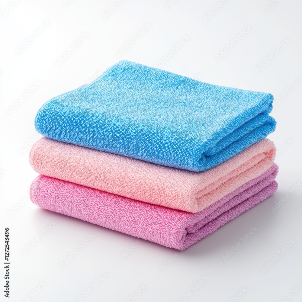 Soft and Cozy Textured Towels Stacked in Vibrant Colors for Home and Bathroom Decor Soft and Cozy Textured Towels Stacked in Vibrant Colors for Home and Bathroom Decor